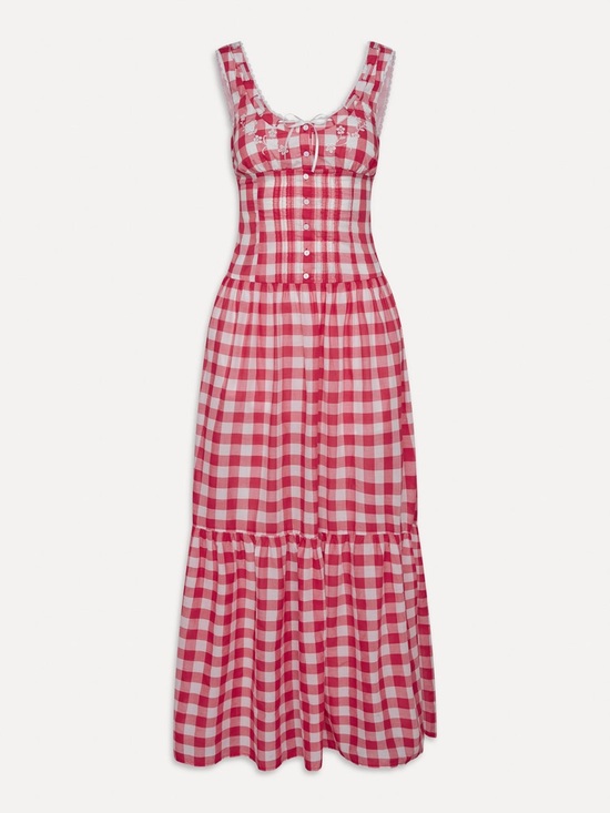 Frankie's Bikinis Dresses & Skirts - Frankie's Bikinis x Bella Hadid Gingham Maxi Dress